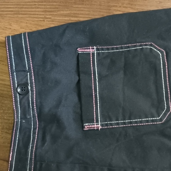 Beth Bowley Black w/ Pink Contrast Stitch Vintage Skirt LLL - Picture 3 of 7